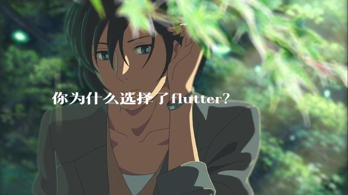 你为什么选择了flutter？
