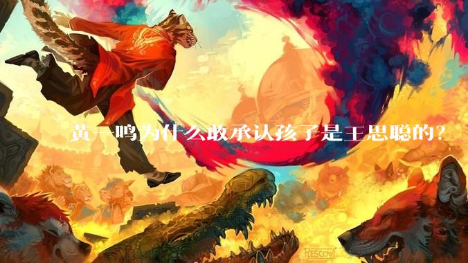黄一鸣为什么敢承认孩子是王思聪的？