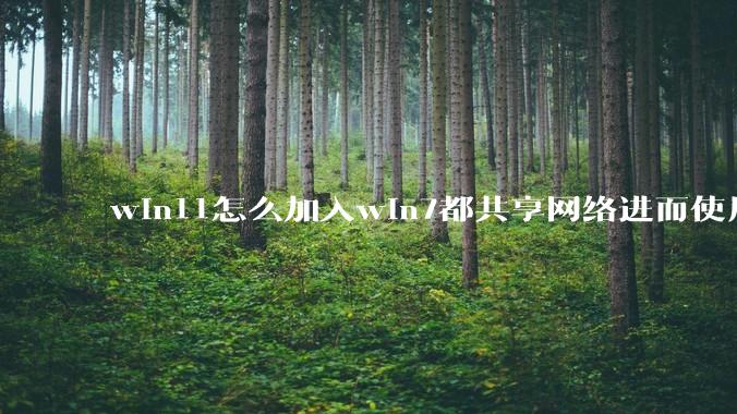 win11怎么加入win7都共享网络进而使用打印机呢？